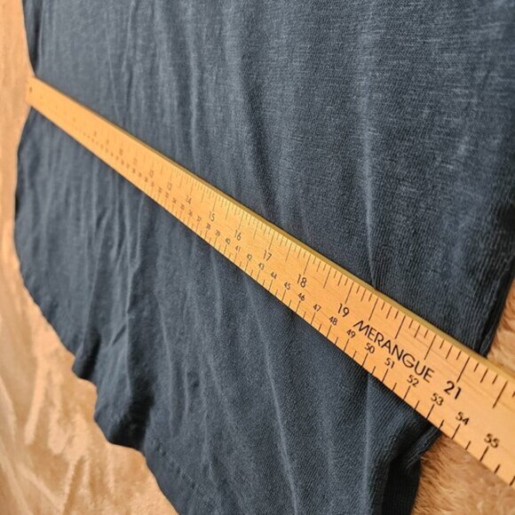 True Religion Shirt Henley Collar Embroidered Logo Short Sleeve Blue T-Shirt - Picture 6 of 10